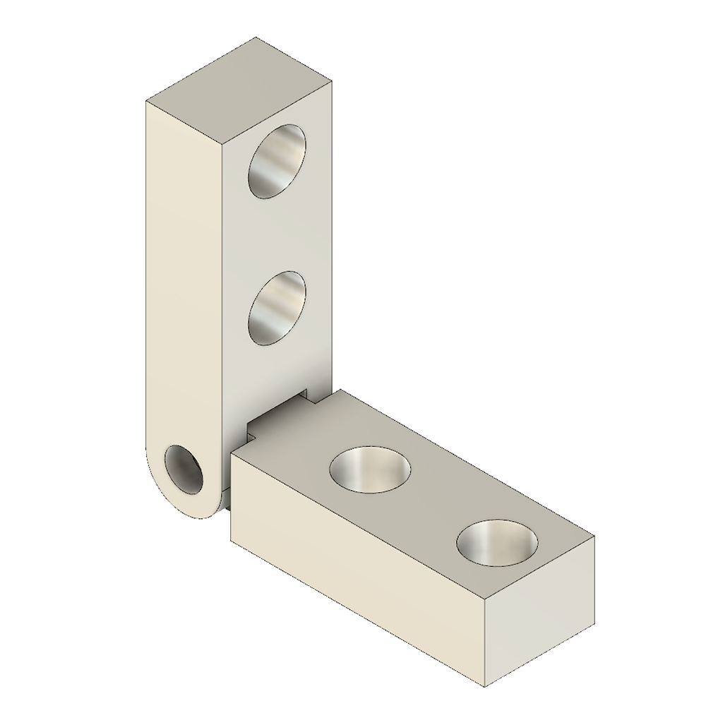 41-210-0 MODULAR SOLUTIONS ALUMINUM HINGE<br>MITER CONNECTOR - ELBOW  MITER NO DRILLING